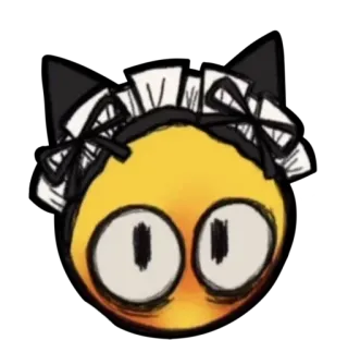 😽 表情符号, 猫耳朵, 女仆装, 搞笑, 梗 telegram sticker