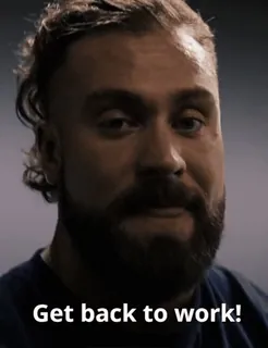 😈 Get back to work! Motivasi, Kerja, Semangat, Produktivitas, Kebugaran telegram sticker