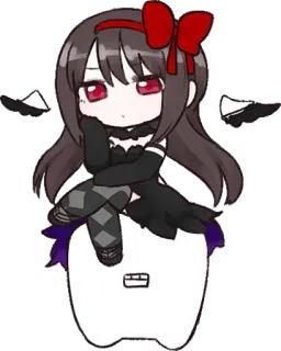 🎀 Anime, Mangá, Chibi, Gótico, Fofo, Garota, Desenho animado telegram sticker