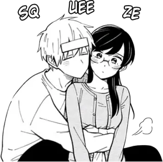 🤗 SQ LIEE ZE Аниме, Манга, Пара, Объятия, Милый, Романтика telegram sticker