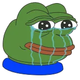 😭 Pepe the Frog Pepe, Frosch, Meme, Weinend, Traurig, Internetkultur whatsapp sticker