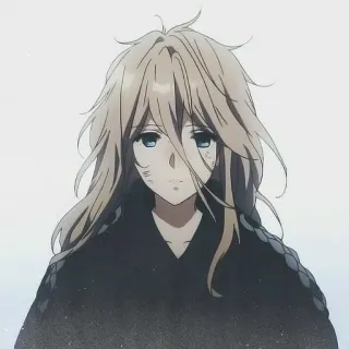 😞 Violet Evergarden Anime, Garota, Personagem, Ficção, Emocional whatsapp sticker