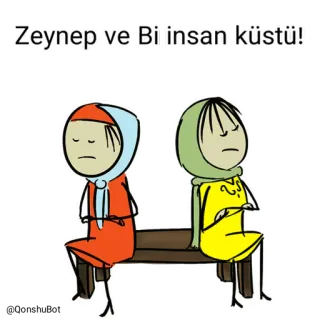 Bi insan ve Zeynep @Qonshubot telegram stickers