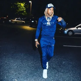 🔊 rapper, lil durk, musician, celebrity, blue, tracksuit telegram sticker