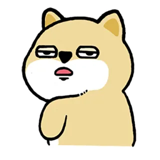 😳 狗, 卡通, 贴纸, 动物, 可爱, 搞笑, 表情 whatsapp sticker
