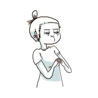😈 การ์ตูน, ผู้หญิง, ภาพร่าง, ภาพประกอบ telegram sticker