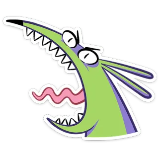 ⭐ cartoon, dier, monster, groen, sticker telegram sticker