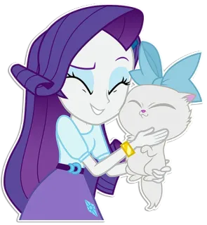 🐱 Rarity My Little Pony raridade, gato, animal de estimação, desenho animado, amizade, pônei telegram sticker
