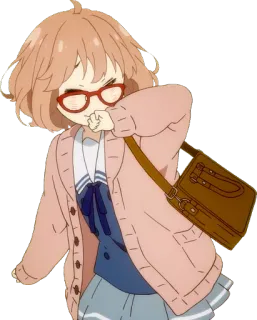 😖 anime, girl, character, cute, glasses telegram sticker
