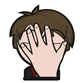 🤦‍♂ Facepalm, Reaksi, Malu, Kecewa, Kegagalan, Kartun whatsapp sticker