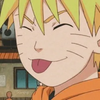🦊 Naruto Uzumaki Naruto anime, naruto, kreskówka, postać, wystawianie języka, śmieszne telegram sticker