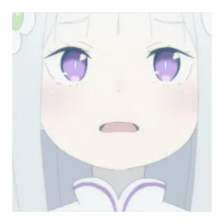 🍰 Emilia Re:Zero anime, Emilia, Re Zero, linda, waifu whatsapp sticker