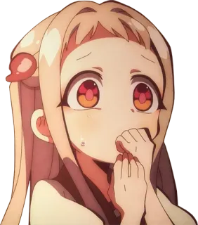 😨 Nene Yashiro Toilet-Bound Hanako-kun Anime, Manga, Nene Yashiro, Hanako-kun, lindo, asustado telegram sticker