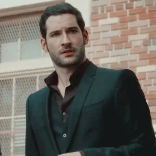 👀 Lucifer Lucifer Morningstar, Tom Ellis, tv show, suit, crime drama telegram sticker