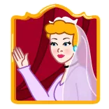 🖕 Cinderella Prinzessin, Cartoon, Märchen, Hochzeit, Kleid telegram sticker