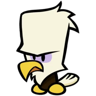 😠 águila, pájaro, dibujos animados, pegatina whatsapp sticker