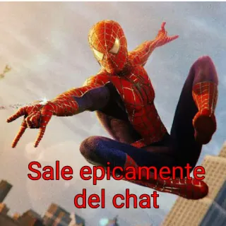 👋 Spider-Man Sale epicamente del chat Spider-Man, superhéroe, saliendo del chat, meme, épico, español telegram sticker
