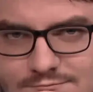 🙂 gesicht, person, brille, mann, nahaufnahme, porträt telegram sticker