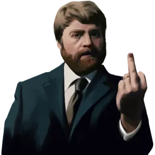 🖕 środkowy palec, obraźliwy, gest, niegrzeczny, obrażający telegram sticker