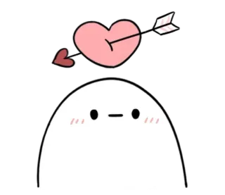 🥚 coração, seta, amor, fofo, desenho animado, dia dos namorados, kawaii telegram sticker