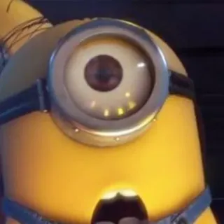 😲 Minion Despicable Me minion, cartoon, yellow, one eye, despicable me telegram sticker