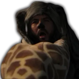 🤤 man, giraffe, hoodie, dier, kostuum telegram sticker