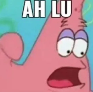 🫵 Patrick Star SpongeBob SquarePants AH LU telegram sticker