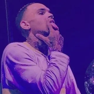 💡 Chris Brown Chris Brown, Cantante, Celebrità, Artista, Musicista, Ritratto telegram sticker