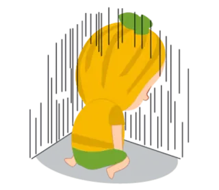 🌧 triste, stressato, depresso, ansioso, turbato, infelice, preoccupato telegram sticker
