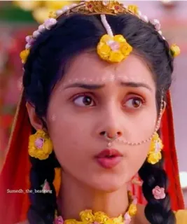 😳 Sumedh_the_beating.org woman, portrait, jewelry, indian, traditional, beautiful telegram sticker