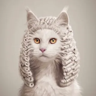 😐 gatto, parrucca, giudice, avvocato, tribunale, animale, animale domestico telegram sticker