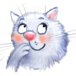 😽 gatto, carino, cartone animato, animale, disegno telegram sticker