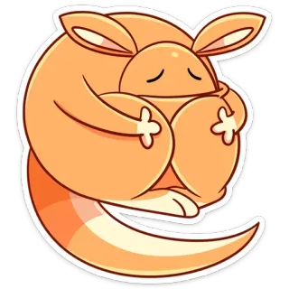 🙈 armadillo, animal, cute, cartoon telegram sticker