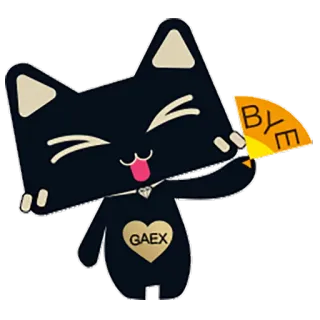 🤣 BYE cat, waving, farewell, cartoon, sticker, cute, goodbye telegram sticker