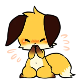 🙏 fuchs, tier, niedlich, cartoon telegram sticker