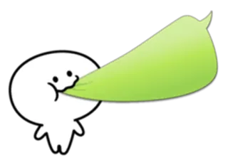 😍 sticker, cartoon, personage, spraakbubbel, schattig, wit telegram sticker