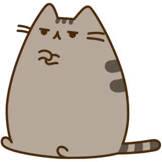 😒 Pusheen 猫, 漫画, 可愛い, Pusheen, ネットミーム, ステッカー telegram sticker