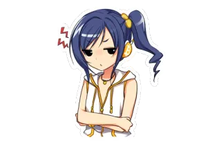 😓 Anime, Dibujos animados, Chica, Enojada, Personaje, Mujer telegram sticker