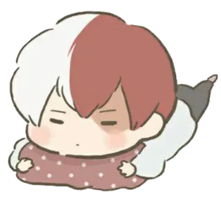 😴 Shoto Todoroki My Hero Academia Anime, Chibi, Shoto Todoroki, My Hero Academia, imut, Manga whatsapp sticker