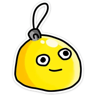 🙂 ステッカー, 黄色, 漫画, 幸せ, 飾り, 可愛い telegram sticker