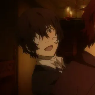 🍩 Osamu Dazai Bungo Stray Dogs Anime, Manga, Karakter, Tersenyum, Bungo Stray Dogs, Osamu Dazai telegram sticker