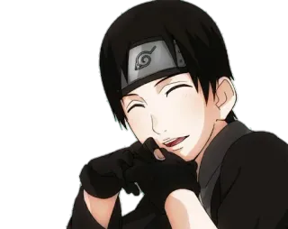 😊 Sai Naruto anime, manga, ninja, sorridente, personaggio telegram sticker