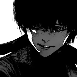 😏 Anime, Manga, Schwarzweiß, Charakter, Kunst telegram sticker