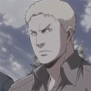 🥇 Reiner Braun Attack on Titan Anime, Attack on Titan, Reiner Braun, Cartoon telegram sticker