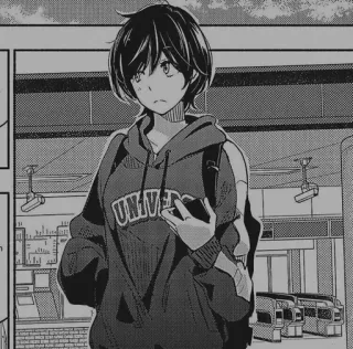 🖤 UNIVER Anime, Manga, Université, Sweat à capuche, Ado, Fille telegram sticker