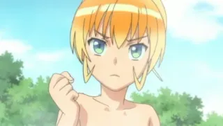 😕 Anime, Bambino, Arrabbiato, Cartone animato, Biondo telegram sticker