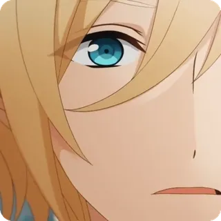 🧽 Anime, Blond, Ogen, Mannelijk telegram sticker