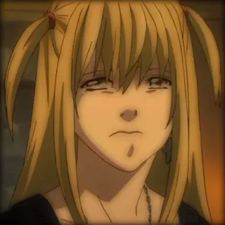 🎭 Misa Amane Death Note Anime, Manga, Death Note, Misa Amane, Postać, Blond telegram sticker