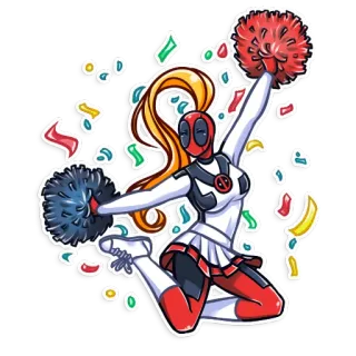 Lady Deadpool whatsapp stickers