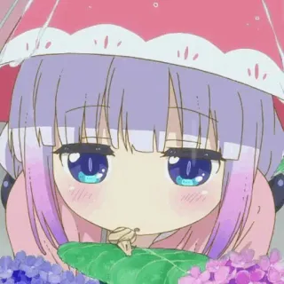 🍥 Kanna Kamui Miss Kobayashi's Dragon Maid Anime, Drache, Süß, Kawaii, Kanna, Kanna Kamui whatsapp sticker